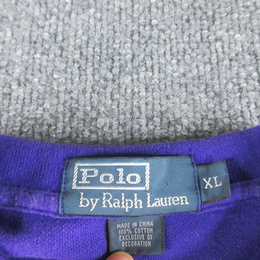Polo Ralph Lauren Polo Shirt Mens XL Purple Short Sleeve Cotton Pony Logo